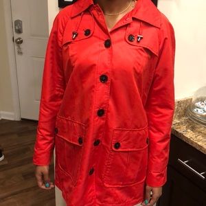 Red ladies jacket by Dennis Basso